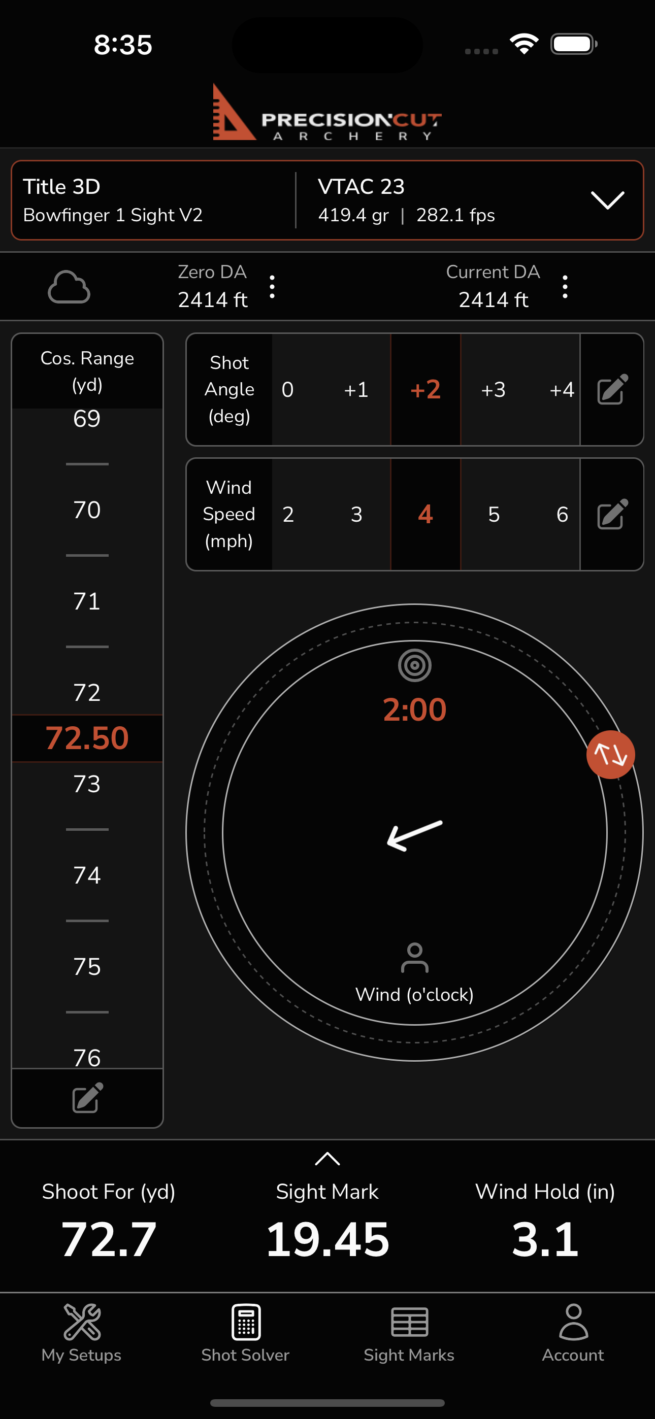 Precision Cut Archery mobile app
